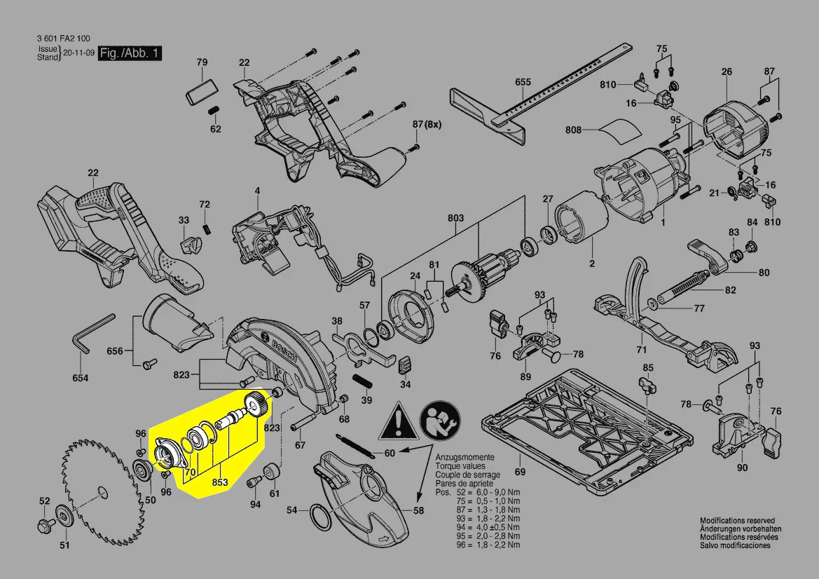 flasque de palier scie circulaire réf. 1 619 P11 906 Bosch